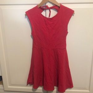 Pink open back dress